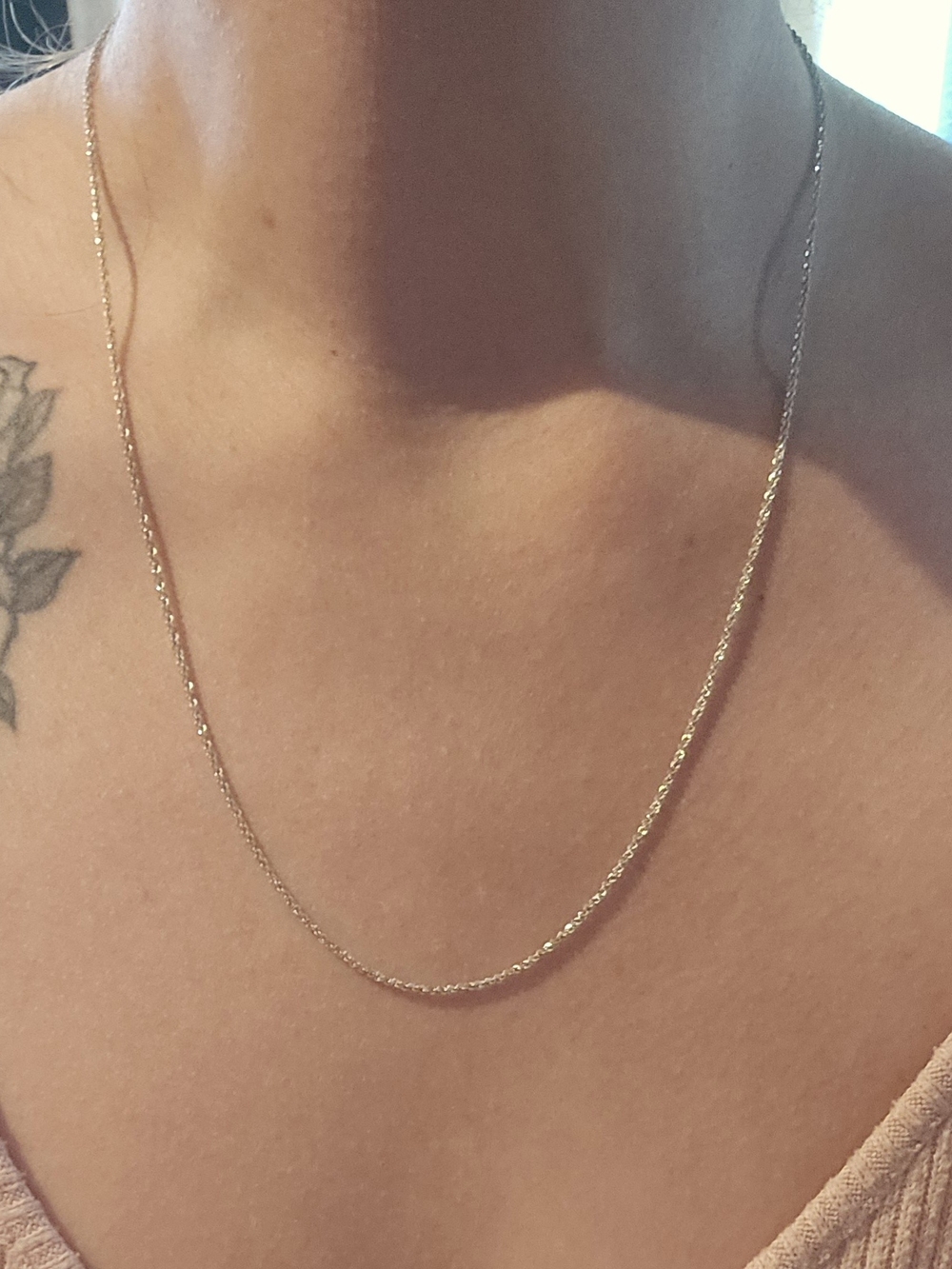 Delicate 925 Rope Chain Necklace 22" - Women's Jewelry
